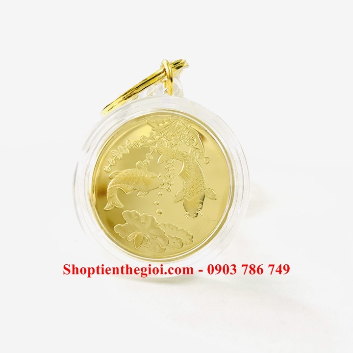 Móc Khóa Xu 2 Cá Chép - SP005261 